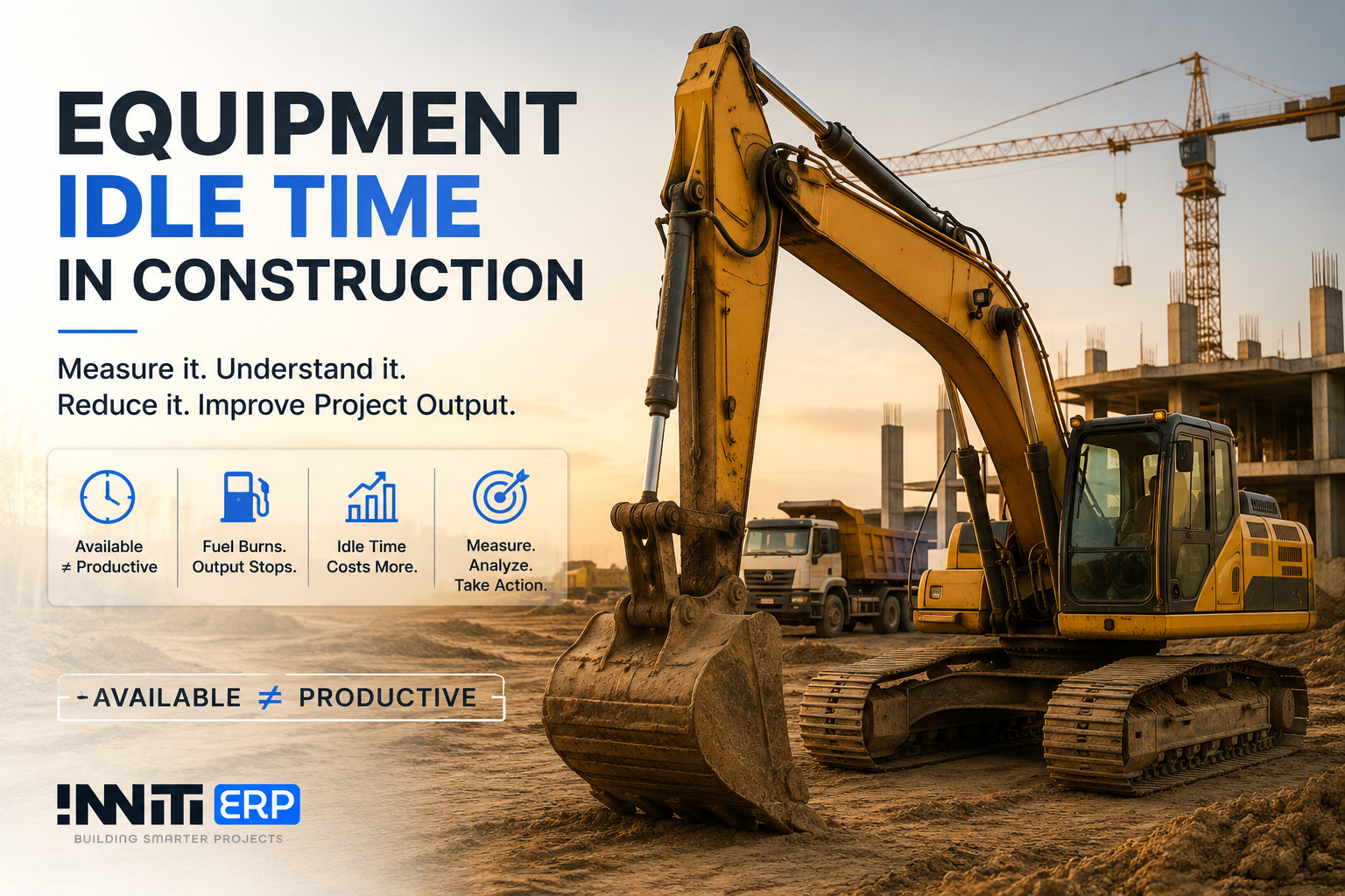 Equipment Idle Time in Construction: How to Measure, Find the Causes, and Reduce the Real Cost